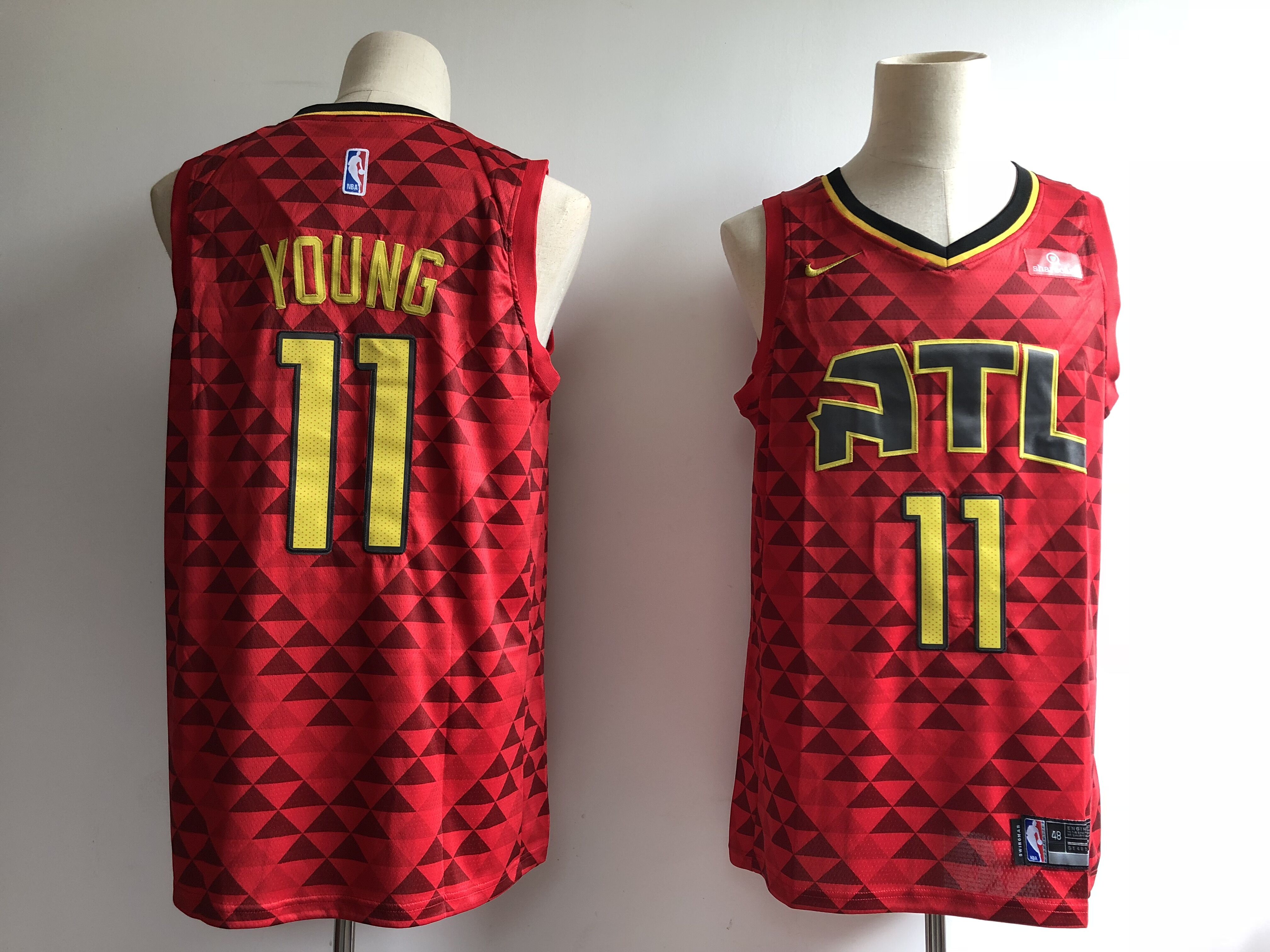 Men Atlanta Hawks #11 Young red game Nike NBA Jerseys